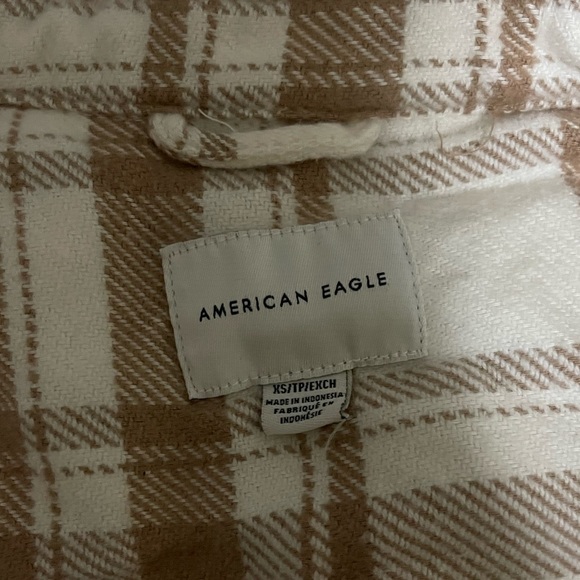 American Eagle “Shacket” Cropped Flannel Jacket XS - Picture 5 of 5